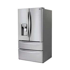 LG 36 in. 27.8 cu. ft. Smart 4-Door French Door Refrigerator with External Ice & Water Dispenser - PrintProof Stainless Steel, Stainless Steel, hires