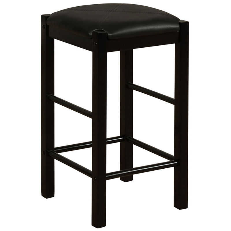 Asher Three Piece 42" Tavern Set with Faux Marble Top - Black, , hires