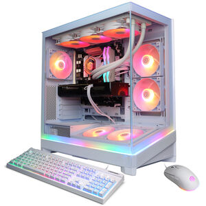 CyberPowerPC Gamer Supreme Desktop with Intel Core Ultra 9 285K, 3.7 GHz, 24-Core CPU, NVIDIA GeForce RTX 5090, 32GB VRAM GPU, 64 GB RAM, 4 TB SSD & Windows 11 Home - White, , hires