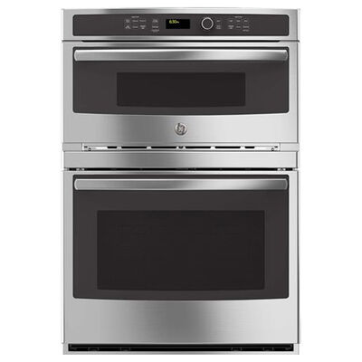 GE 30 in. 6.7 cu. ft. Electric Microwave/Wall Oven Combo with Sensor Cooking - Stainless Steel | JT3800SHSS