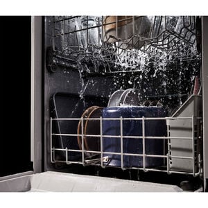 Whirlpool 24 in. Front Control Dishwasher with 57 dBa Sound Level & Pocket - Black, Black, hires