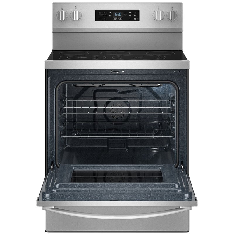 Whirlpool 30 in. 5.3 cu. ft. Air-Fry Standard Convection Electric Range with Radiant Burners - Fingerprint Resistant Stainless Steel, , hires