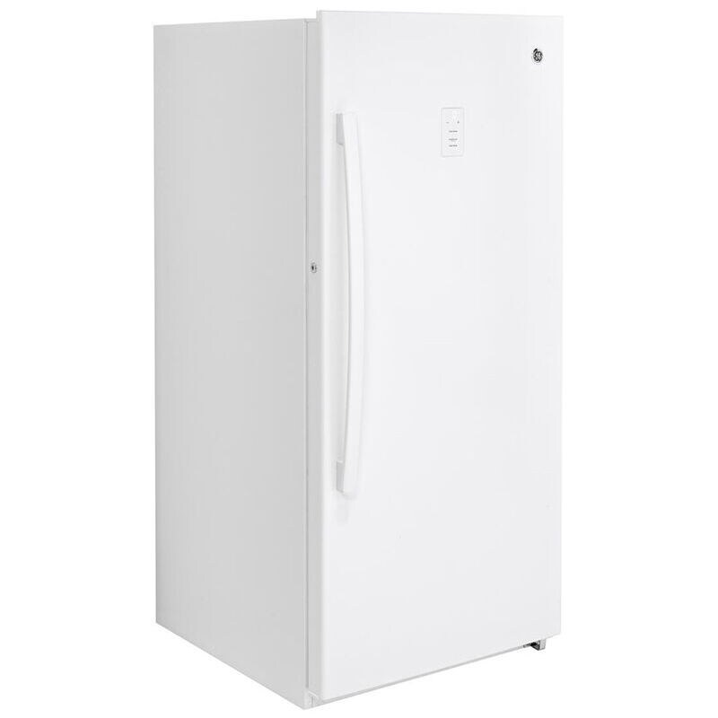 GE 28 in. 14.1 cu. ft. Garage-Ready Upright Freezer with Adjustable Shelves - White, , hires