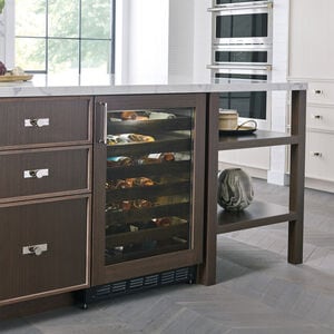 Monogram 24 in. Undercounter Wine Cooler with Wood Racks, Single Temperature Zone & 57 Bottle Capacity - Custom Panel Ready, , hires