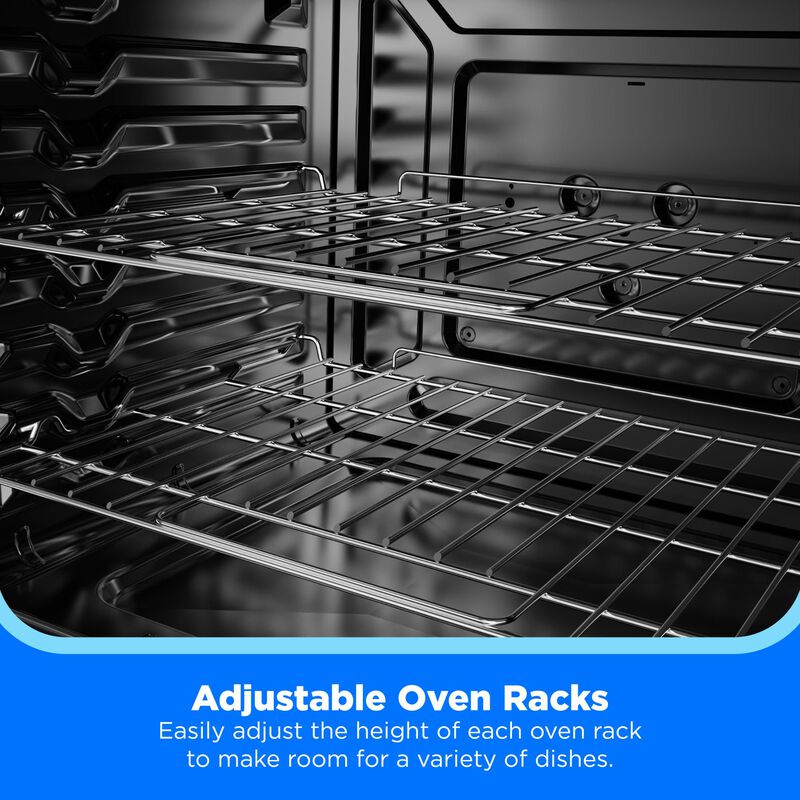 Midea 30 in. 6.1 cu. ft. Gas Range with 4 Sealed Burners - White, White, hires