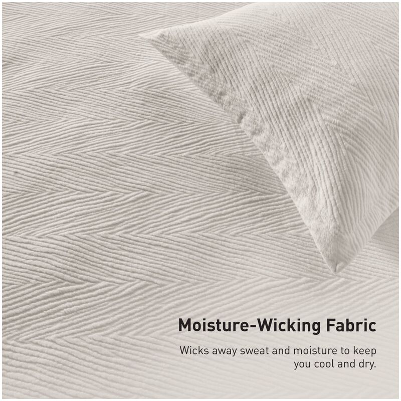 BEDGEAR Performance Duvet & 2pc Sham Set, Arrowhead, Cream, King, , hires