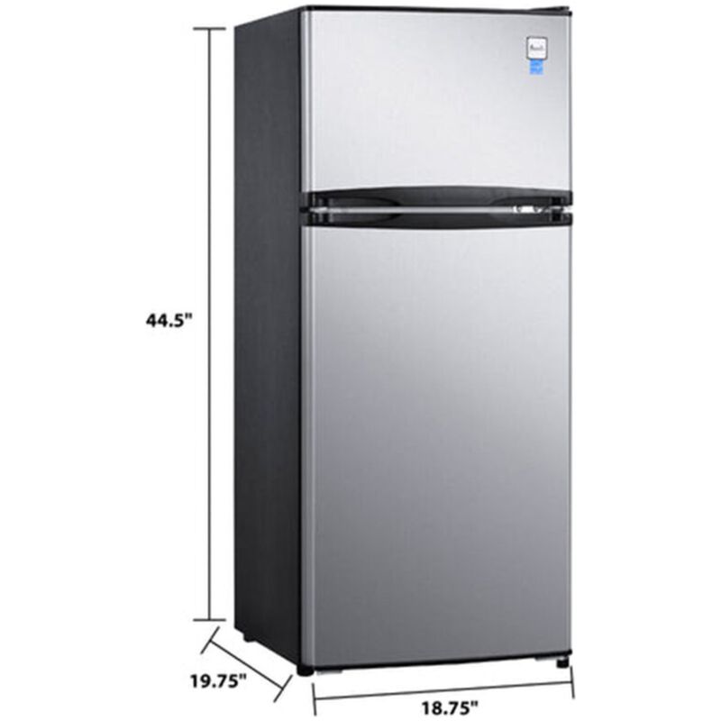 Avanti 19 in. 4.5 cu. ft. Mini Fridge with Top Freezer - Stainless Steel, , hires