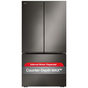 LG 36 in. 26.5 cu. ft. Smart Counter Depth French Door Refrigerator with Internal Water Dispenser - Black Stainless Steel, , hires