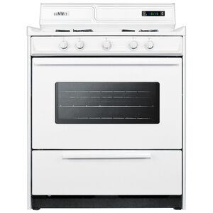 Summit 30 in. 3.7 cu. ft. Gas Range with Open Burners - White, , hires