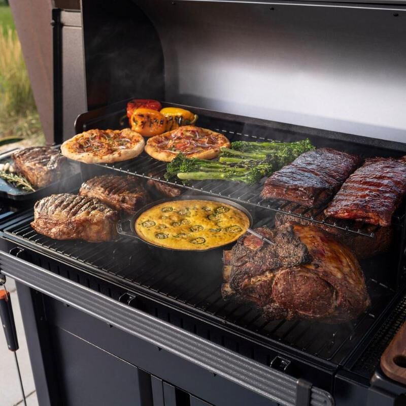Traeger Woodridge Elite Wood Pellets Grill with Side Burner - Black, , hires
