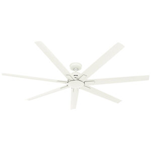 Hunter 72 in. Downtown Energy Star Damp Rated Ceiling Fan & Wall Control - Matte White, , hires
