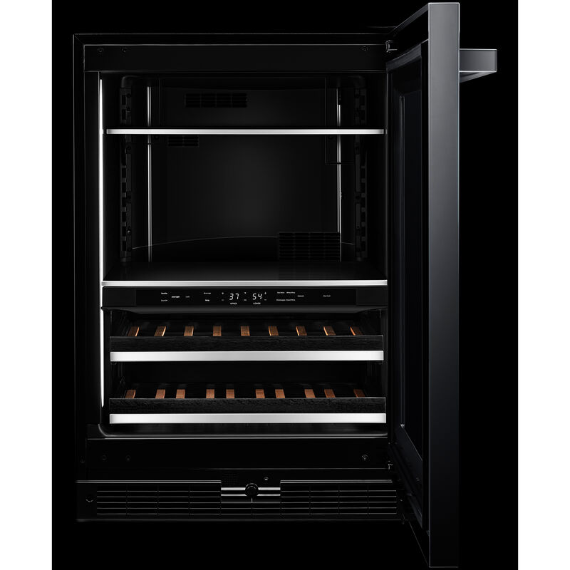 JennAir Noir Series 24 in. 5.0 cu. ft. Built-In Beverage Center with Fixed Shelves & Digital Control - Black, , hires