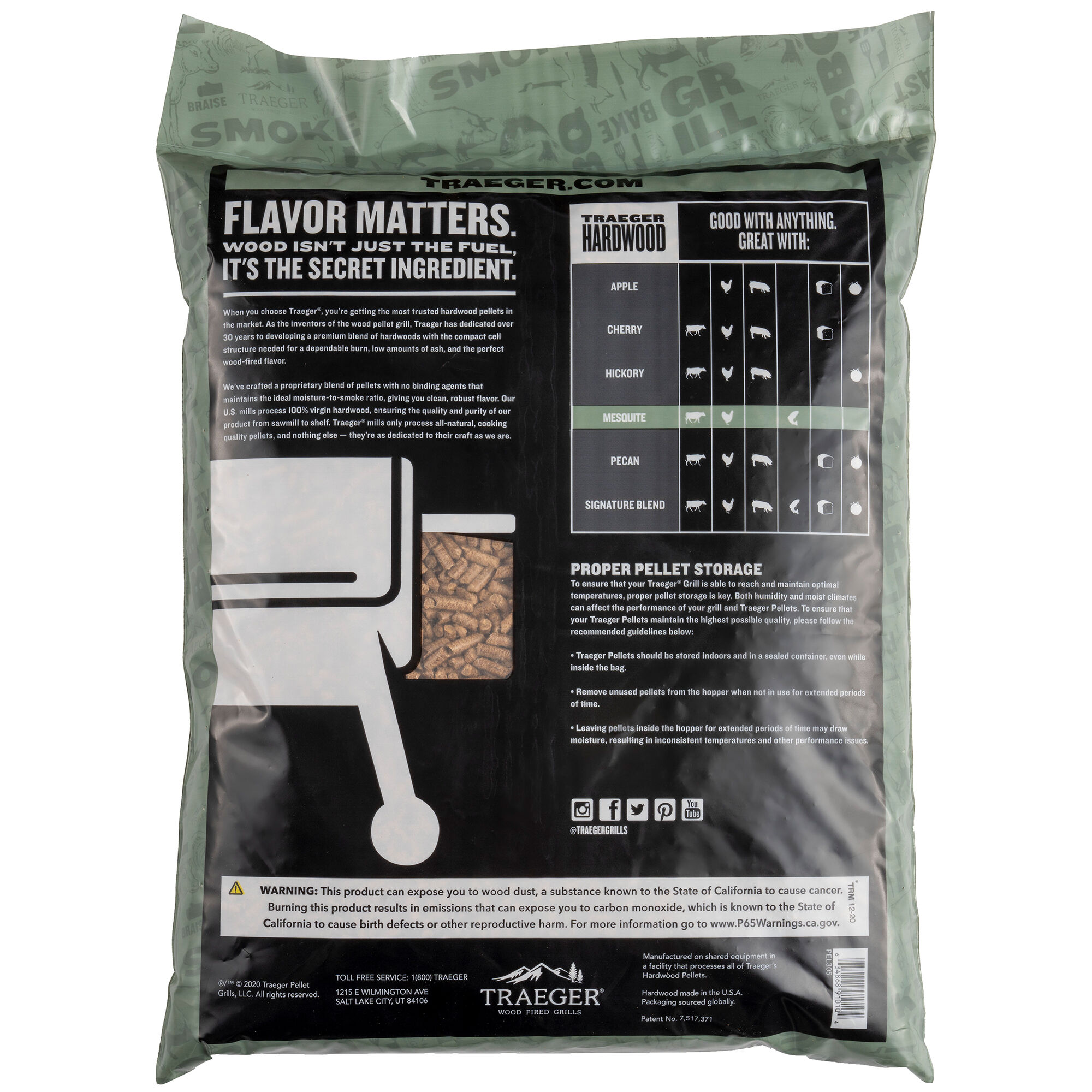 Traeger Mesquite Hardwood Pellets 20 lb Bag P.C. Richard Son