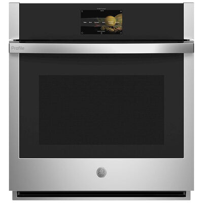 GE Profile 27" 4.3 Cu. Ft. Electric Smart Wall Oven with True European Convection & Self Clean - Stainless Steel | PKS7000SNSS