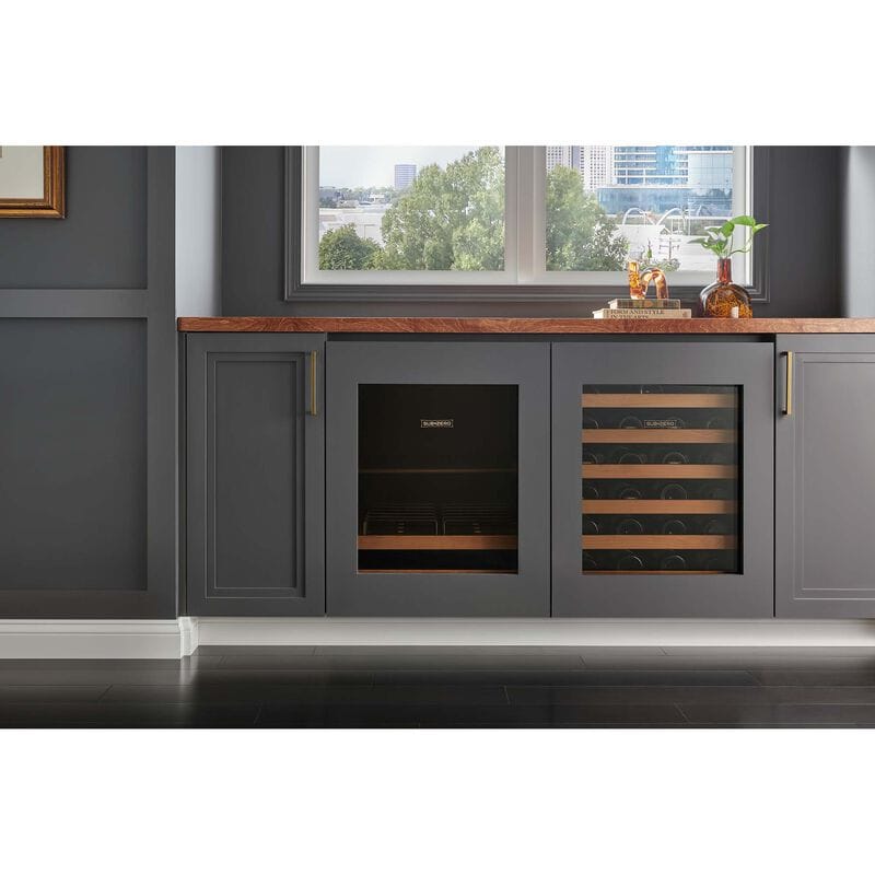 Sub-Zero Designer Series 24 in. 5.5 cu. ft. Built-In Undercounter Beverage Center with Adjustable Shelves & Digital Control Left Hinged - Custom Panel Ready, , hires