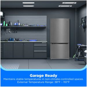 Midea 30 in. 18.7 cu. ft. Garage-Ready Bottom Freezer Refrigerator - Stainless Steel, , hires