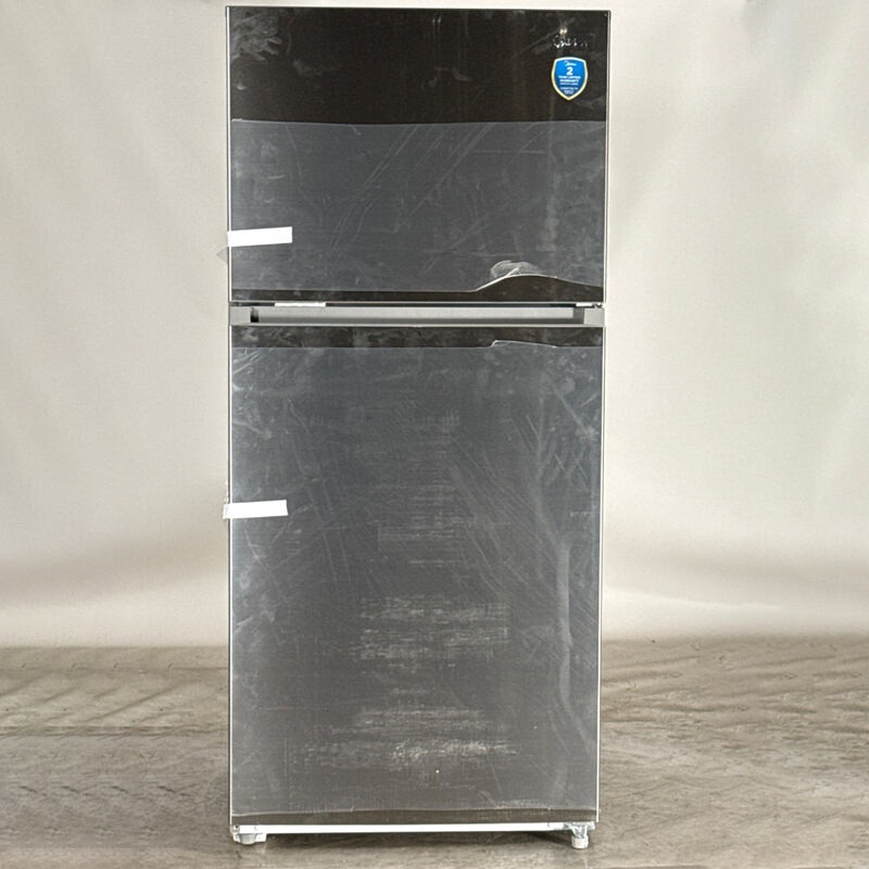 Midea 30 in. 18.1 cu. ft. Garage-Ready Top Freezer Refrigerator - Stainless Steel (Open Box Good Condition), , hires