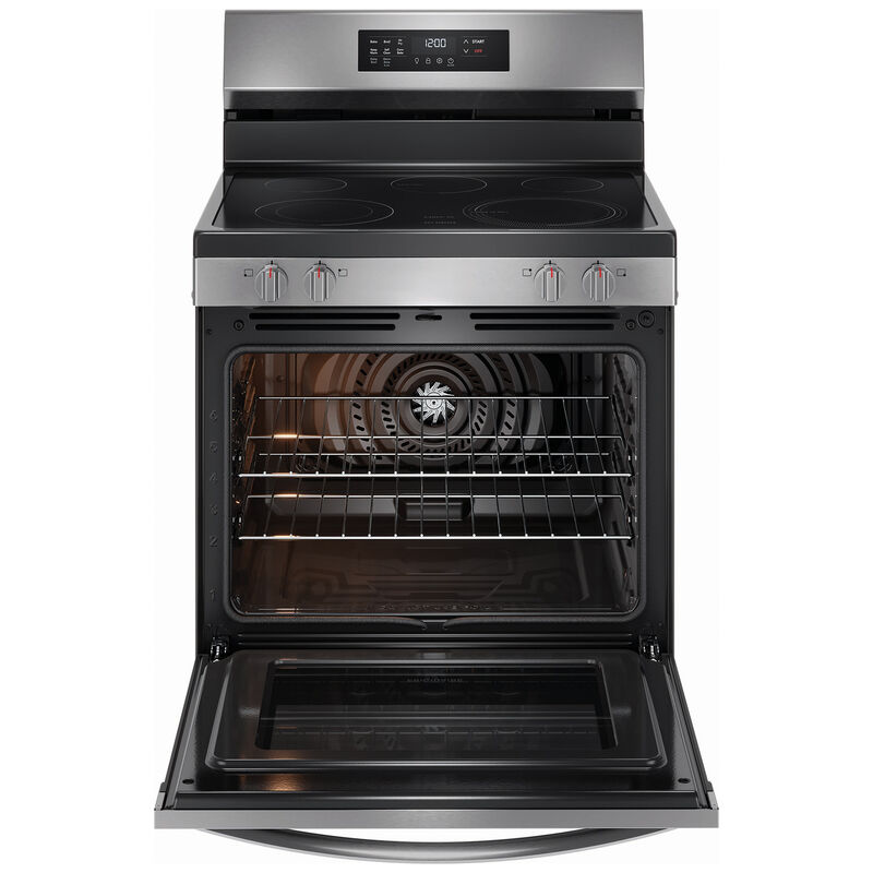 Frigidaire 30 in. 5.3 cu. ft. Air Fry Standard Convection Electric Range with Smoothtop Burners - Stainless Steel, , hires