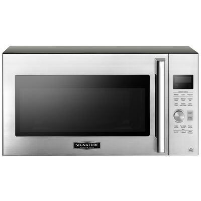 Signature Kitchen Suite 30 in. 1.7 cu. ft. Over-the-Range Smart Microwave with 10 Power Levels, 300 CFM & Sensor Cooking Controls - Stainless Steel | UPMC3084ST