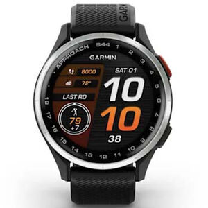 Garmin Approach S44 GPS Golf Watch, Silver with Black Band, , hires