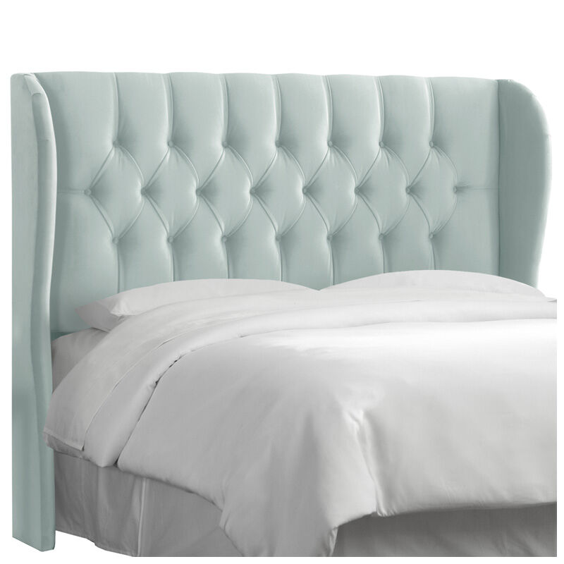 Skyline Furniture Tufted Wingback, Fabric Upholstered Queen Headboard