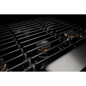 JennAir Noir 48 in. 4-Burner Natural Gas Rangetop with Griddle, Grill, Simmer Burner & Power Burner - Stainless Steel, , hires