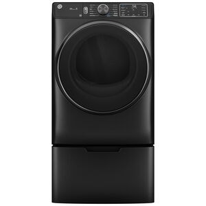 GE 28 in. 7.8 cu. ft. Smart Stackable Electric Dryer with Sensor Dry, Sanitize & Steam Cycle - Carbon Graphite, Carbon Graphite, hires