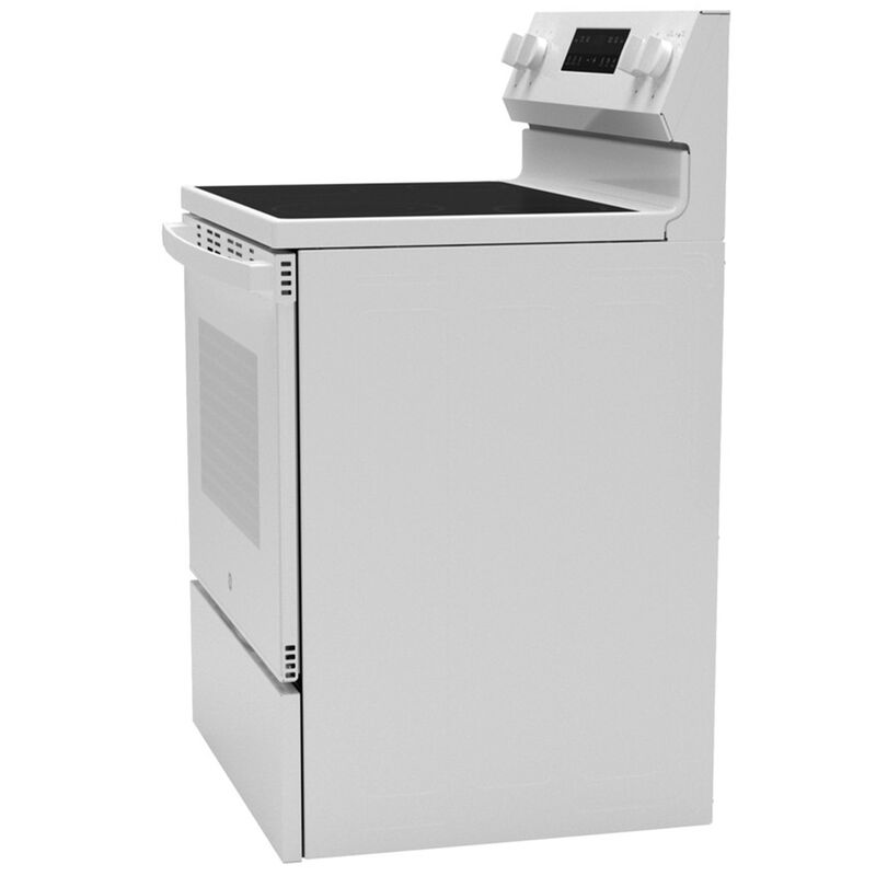 GE 400 Series 30 in. 5.3 cu. ft. Smart Electric Range with Radiant Burners - White, White, hires