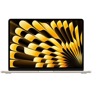 Apple MacBook Air (2024) 13.6 in. Notebook with Apple Intelligence, Apple M3 8-Core CPU, 8-Core GPU, 16 GB RAM, 256 GB SSD, up to 18 Hrs. of Battery Life & Mac OS - Starlight, , hires