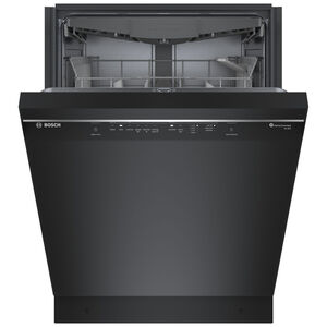 Bosch 300 Series 24 in. Front Control Smart Dishwasher with 46 dBa Sound Level, 3rd-Rack, PureDry & Pocket - Black, , hires