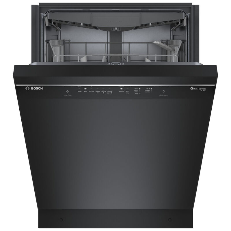 Bosch 300 Series 24 in. Front Control Smart Dishwasher with 46 dBa Sound Level, 3rd-Rack, PureDry & Pocket - Black, , hires