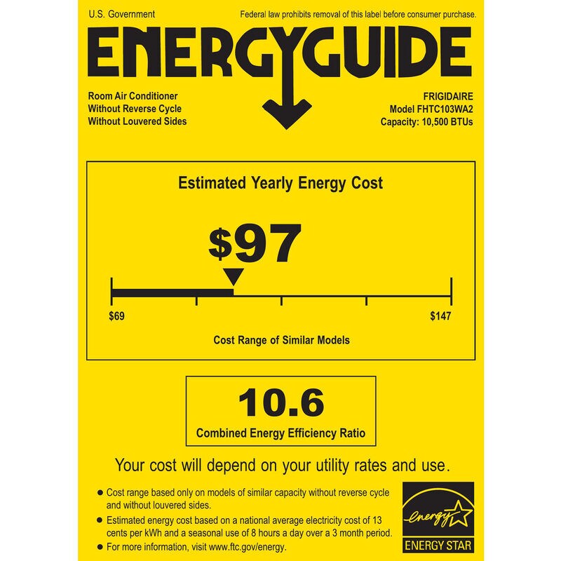 Frigidaire 10,000 BTU 220V Through-the-Wall Air Conditioner with 3 Fan Speeds, Sleep Mode & Remote Control - White, , hires