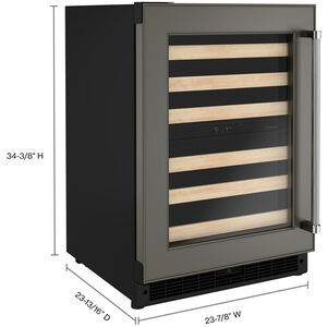 KitchenAid 24 in. Undercounter Wine Cooler with Wood Racks, Dual Temperature Zones & 46 Bottle Capacity - Custom Panel Ready, , hires