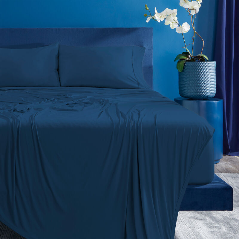 BEDGEAR Ver-Tex Performance Split King/Split Cal King Size Sheet Set - Navy, , hires