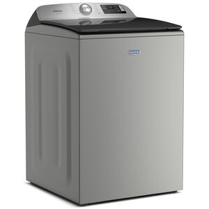 Maytag Pet Pro 27 in. 5.2 cu. ft. Smart Top Load Washer with Agitator & Sanitize with Oxi - Classic SIlver, Classic Silver, hires