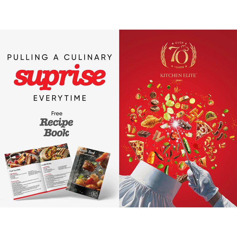 Kitchen Elite 16 Quart French Door Air Fryer Oven Countertop Convection Cooker with LED Display - Stainless Steel, , hires