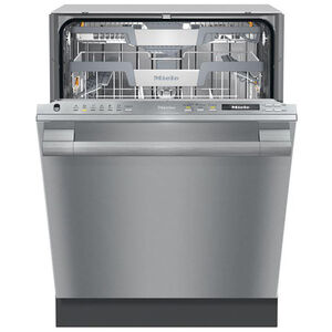 Miele 24 in. Built-In Dishwasher with Top Control, 43 dBA Sound Level, 16 Place Settings, Wash Cycles & Sanitize Cycle - Stainless Steel, , hires