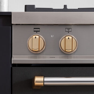 Bertazzoni Master Series Gas Knob Decor Set- Gold | DSMASGKSG