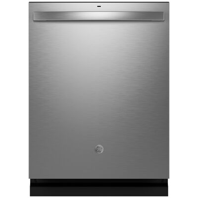 GE 24 in. Built-In Dishwasher with Top Control, 47 dBA Sound Level, 16 Place Settings, 5 Wash Cycles & Sanitize Cycle - Fingerprint Resistant Stainless | GDT650SYVFS