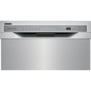 Frigidaire 24 in. Built-In Dishwasher with Front Control, 52 dBA Sound Level, 12 Place Settings, 6 Wash Cycles & Sanitize Cycle - Stainless Steel, Stainless Steel, hires