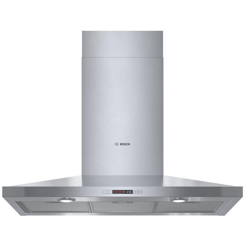 Bosch 300 Series 36 in. Convertible Chimney Style Range Hood with 300 CFM, 3 Fan Speeds & 2 LED Lights - Stainless Steel, , hires
