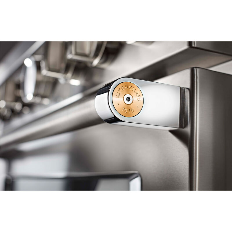 KitchenAid Gold Commercial-Style Range Handle Medallion Kit, , hires