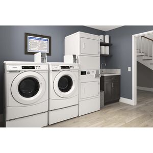 Whirlpool 27 in. 3.1 cu. ft. Commercial Front Load Washer with Factory-Installed Coin Drop - White, , hires
