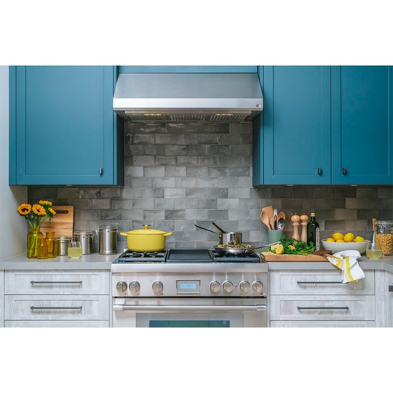 Thermador Masterpiece Series 36 in. Smart Ducted Canopy Pro Style Style Range Hood with 1000 CFM, 4 Fan Speeds & 2 LED Lights - Stainless Steel, , hires