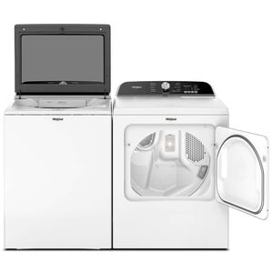 Whirlpool 29 in. 7.0 cu. ft. Electric Dryer with Wrinkle Shield Option, Steam Cycle & Sensor Dry - White, White, hires
