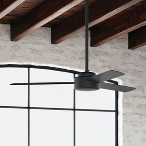 Hunter 52" Presto Ceiling Fan and Wall Control - Matte Black, Matte Black, hires