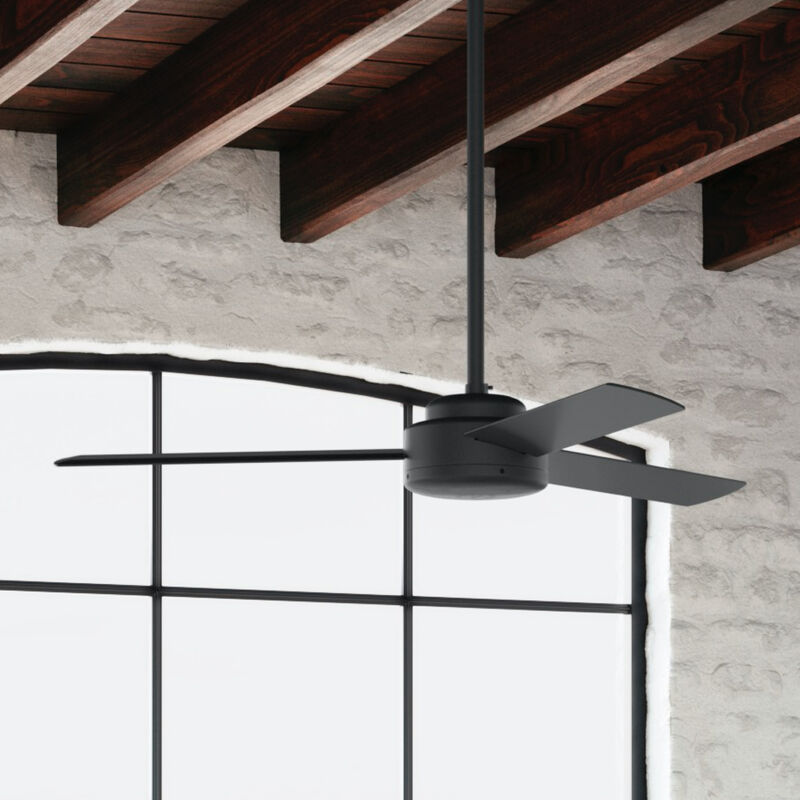 Hunter 52" Presto Ceiling Fan and Wall Control - Matte Black, Matte Black, hires