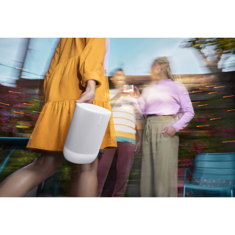 Sonos Move 2 Portable Rechargeable Splashproof Bluetooth & Wi-Fi Speaker - White, White, hires