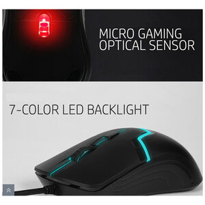 HP Gaming Gear Wired Waterproof RGB Gaming Keyboard and 7 Color Mouse Combo, , hires