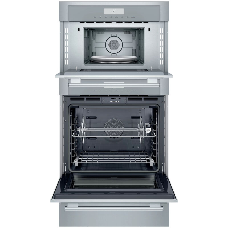 Thermador Masterpiece Series 30 in. 8.6 cu. ft. Smart Speed Electric Microwave/Wall Oven Combo with True European Convection - Stainless Steel, , hires